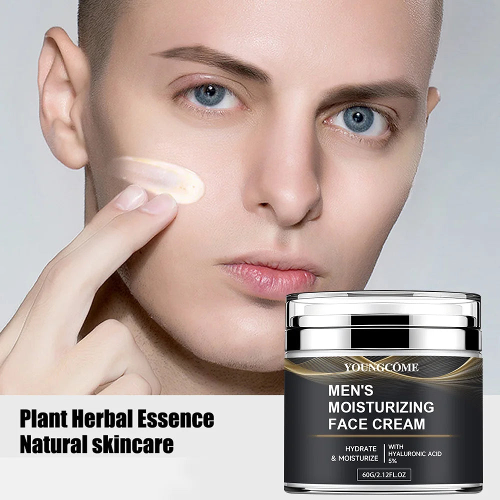 Men's Collagen Moisturizing Cream - Retinol & Vitamins, Hydrating, Elasticity Boost, Day & Night Care - Beauty & Beyond