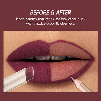 USHAS 12-Color Lip Liner + Lipstick Set – Easy Coloring, Matte, Long-Lasting Nude & Red Lipstick - Beauty & Beyond