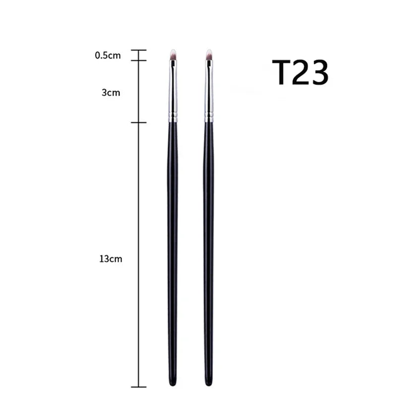 Pincel delineador fino T22: herramienta de maquillaje profesional de precisión, fina, para líquidos o gel.