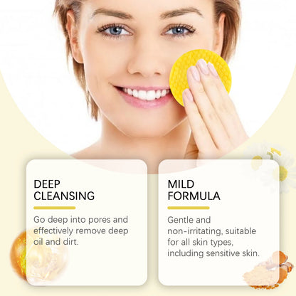 Turmeric & Kojic Acid Cleansing Pads – Pore Cleanser & Makeup Remover | Oil Control & Brightening Facial Sponge