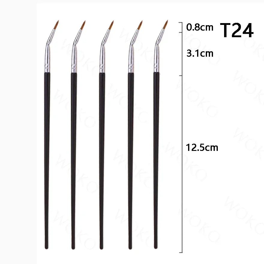 Pincel delineador fino T22: herramienta de maquillaje profesional de precisión, fina, para líquidos o gel.