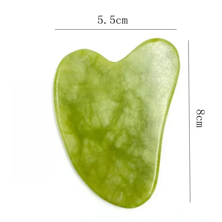 Natural Jade Roller & Gua Sha Set - Stone Massager for Face, Neck, Eye Care, Lifting, Spa Tools