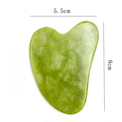 Natural Jade Roller & Gua Sha Set - Stone Massager for Face, Neck, Eye Care, Lifting, Spa Tools