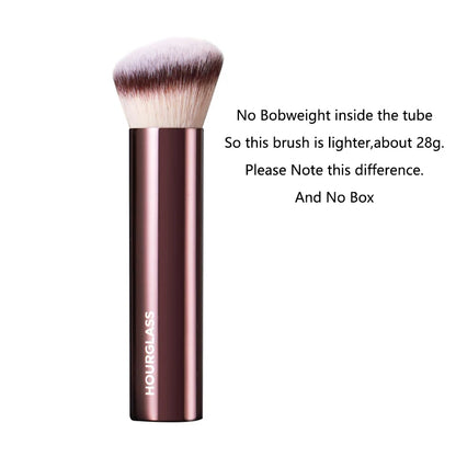 Angled Foundation Brush – Powder Makeup with Metal Handle & Aluminum Tube | High-Quality Cosmetic Tool