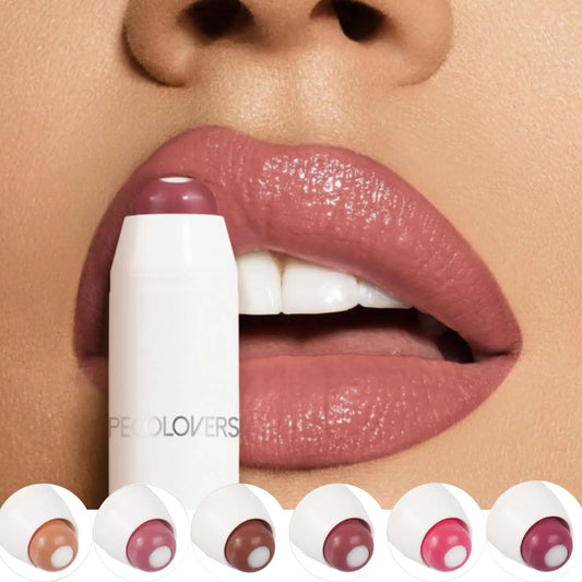 2-in-1 Nude Lipstick – Matte Red Lip Balm, Moisturizing, Waterproof, Long-Lasting, Non-Stick Cup, 6 Colors - Beauty & Beyond