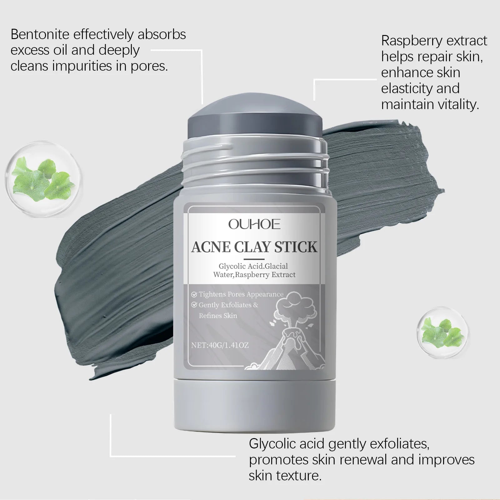 Pore Cleansing Clay Mask - Shrinks Pores, Hydrating, Exfoliating, Oil Control, Acne Treatment - Beauty & Beyond