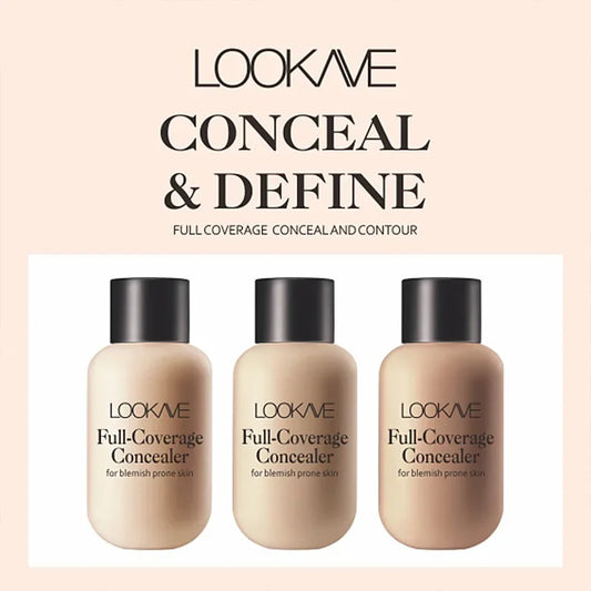 Liquid Concealer Foundation Cream – Waterproof, Full Coverage, Acne & Dark Circles