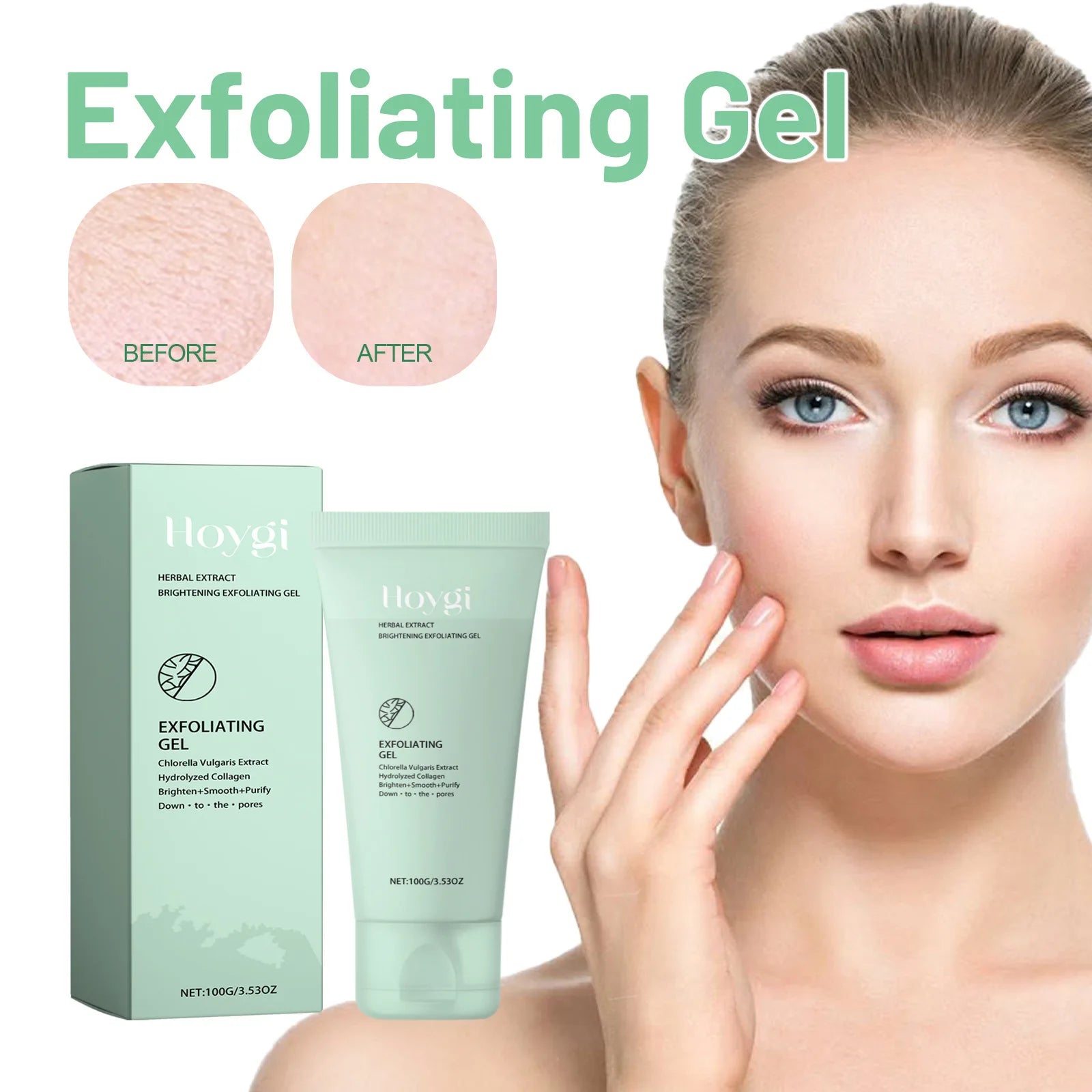 Face Exfoliating Cream - Dead Skin Remover, Whitening, Pore Exfoliator, Brightening Gel - Beauty & Beyond