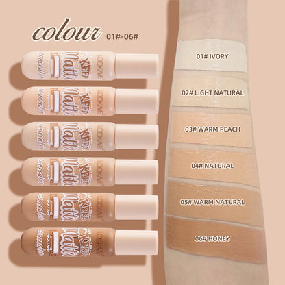 Liquid Concealer Stick Foundation – 6 Colors, Moisturizing, Full Coverage, Matte