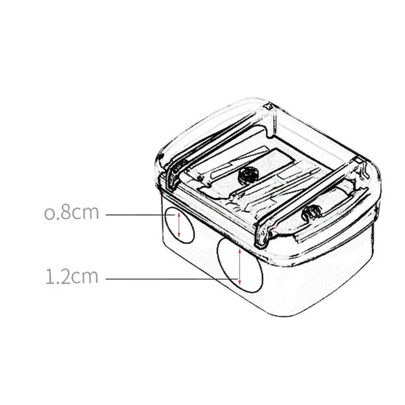 1PC Double Holes Pencil Sharpener - For Eyeliner, Makeup Pencils, Cosmetic Tool - Beauty & Beyond