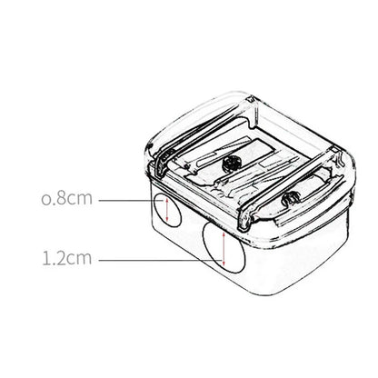 1PC Double Holes Pencil Sharpener - For Eyeliner, Makeup Pencils, Cosmetic Tool - Beauty & Beyond