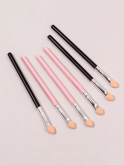 6PCS Premium Latex Double-Sided Eyeshadow Brushes – Single-Head Sponge & Smudge Makeup Tools