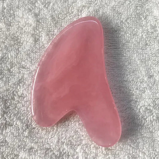 1PC Heart-Shaped Gua Sha Massager - Beeswax Scraper for Face, Spa & Acupuncture Tool - Beauty & Beyond