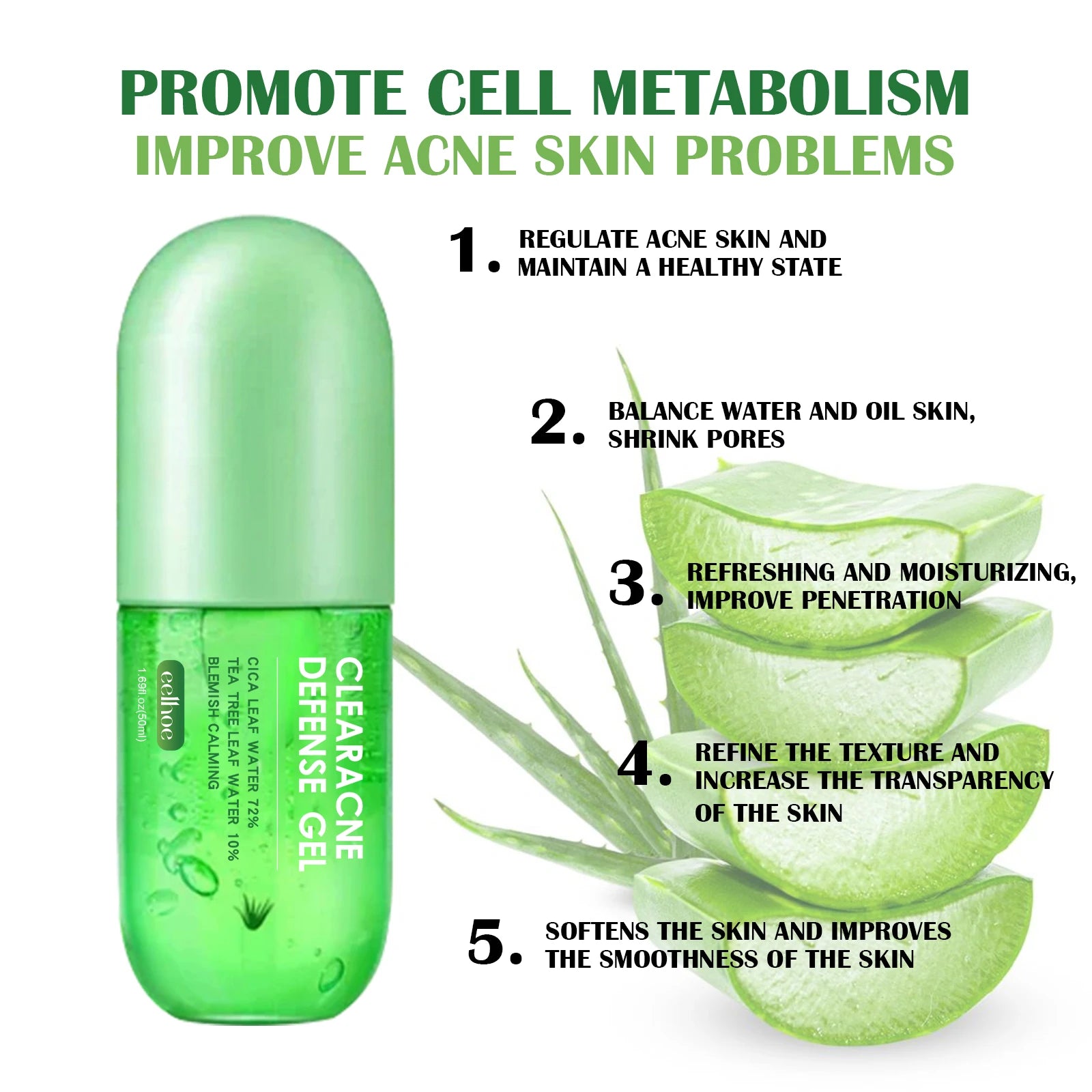 50ml Acne Repair Gel – Exfoliating, Oil Control & Pore Minimizing Face Care - Beauty & Beyond