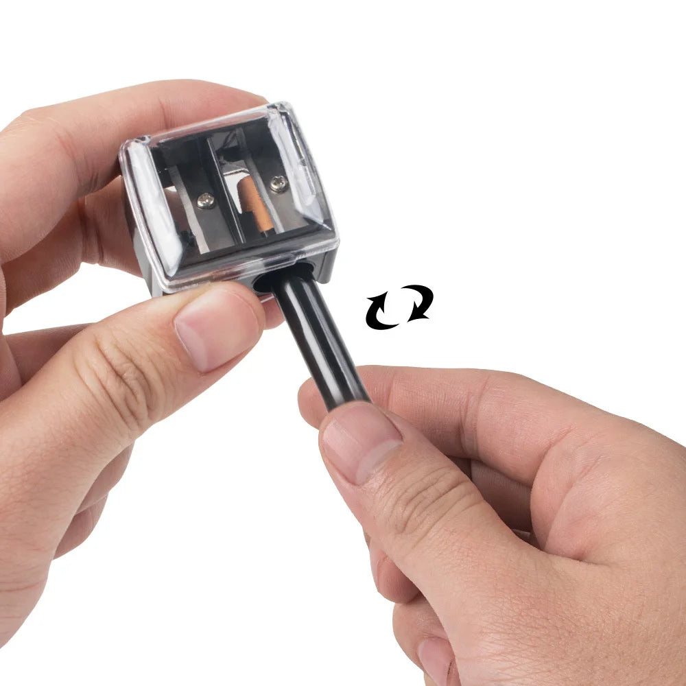 1PC Double Holes Pencil Sharpener - For Eyeliner, Makeup Pencils, Cosmetic Tool - Beauty & Beyond