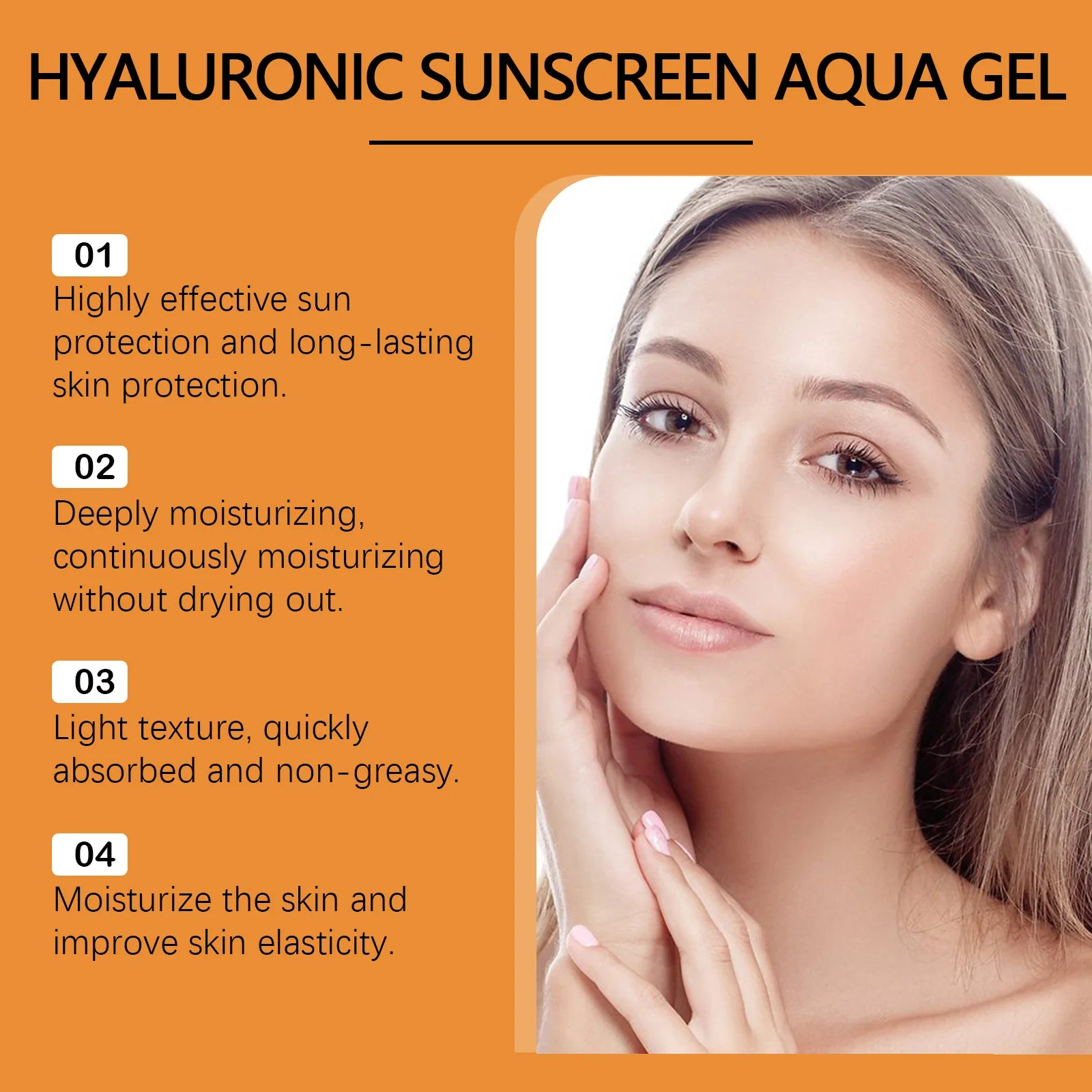 Hyaluronic Acid Sunscreen SPF50+ - Anti-Oxidant, Moisturizing, Waterproof, Sunblock Cream - Beauty & Beyond