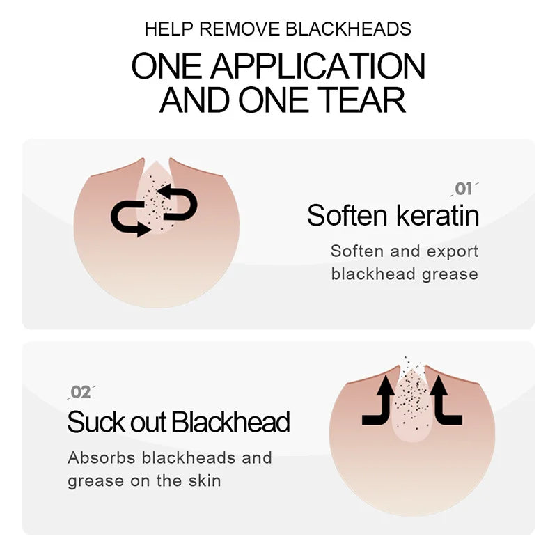 60g Blackhead Peel Mask - Bamboo Charcoal, Oil Control, Deep Cleansing, Pore Shrinking, Nose Care - Beauty & Beyond