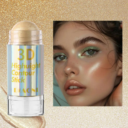 6-Color 3D Face Brightening Highlighter Stick – Bronzer, Contour & Shimmer for Sculpted Makeup - Beauty & Beyond