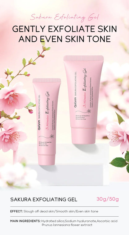 Sakura Exfoliating Peeling Gel – Moisturizing & Nourishing Facial Scrub - Beauty & Beyond