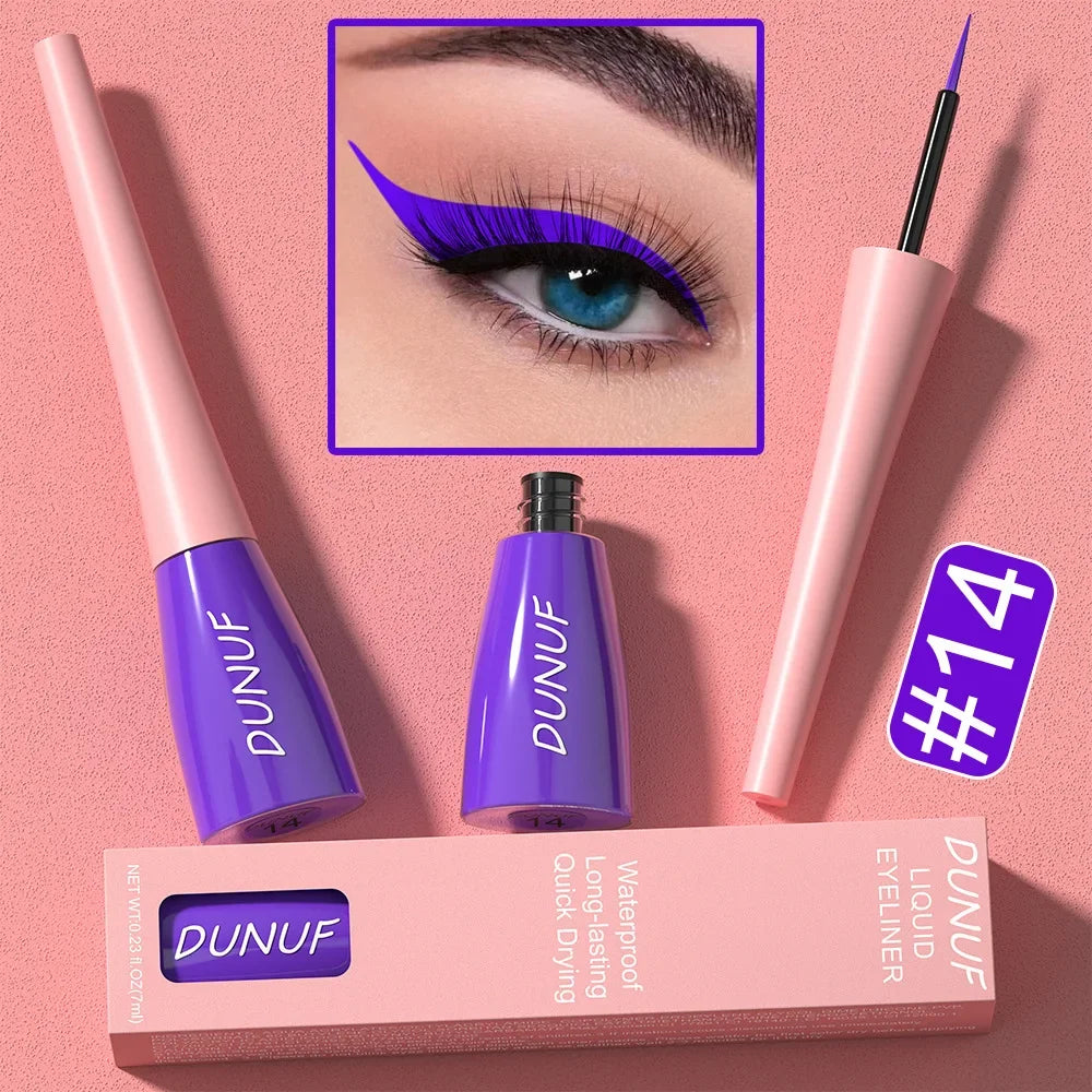 Bold Rainbow Liquid Eyeliner – Ultra-Thin, Waterproof & Long-Lasting Color Blast - Beauty & Beyond
