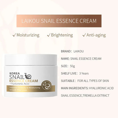 Snail Anti-Aging Cream - Collagen, Moisturizing, Firming, Whitening, Repair & Lift Day Cream - Beauty & Beyond