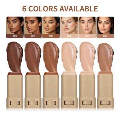 Face Highlighter & Contour Stick – 6 Korean Matte Colors | Waterproof Bronzer & Face Contouring