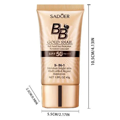 SPF50+ Gold Snail BB Cream - Whitening, Foundation, Concealer, Moisturizing, Long-Lasting Makeup Primer - Beauty & Beyond