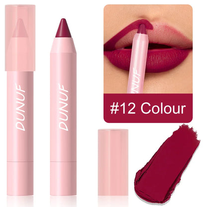 18-Color Lipstick Pencil Set – Waterproof Matte Tint & Lip Contour | Long-Lasting, Non-Stick Lipliner Pens
