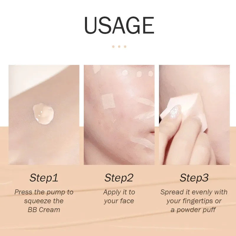 Waterproof BB Cream – Long-Lasting Concealer & Foundation | Brightens Skin Tone, 30ml Liquid Base Makeup