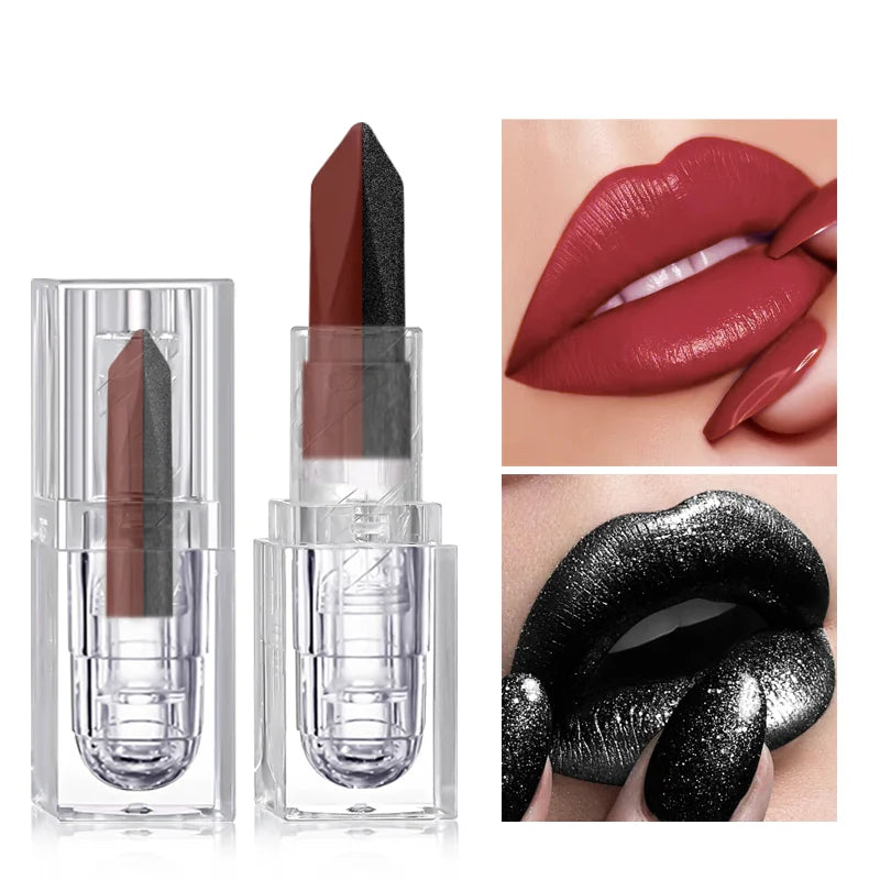 Waterproof Long-Lasting Matte Lipstick – Moisturizing, Non-Stick Cup, Pearlescent Diamond Lip Tint - Beauty & Beyond
