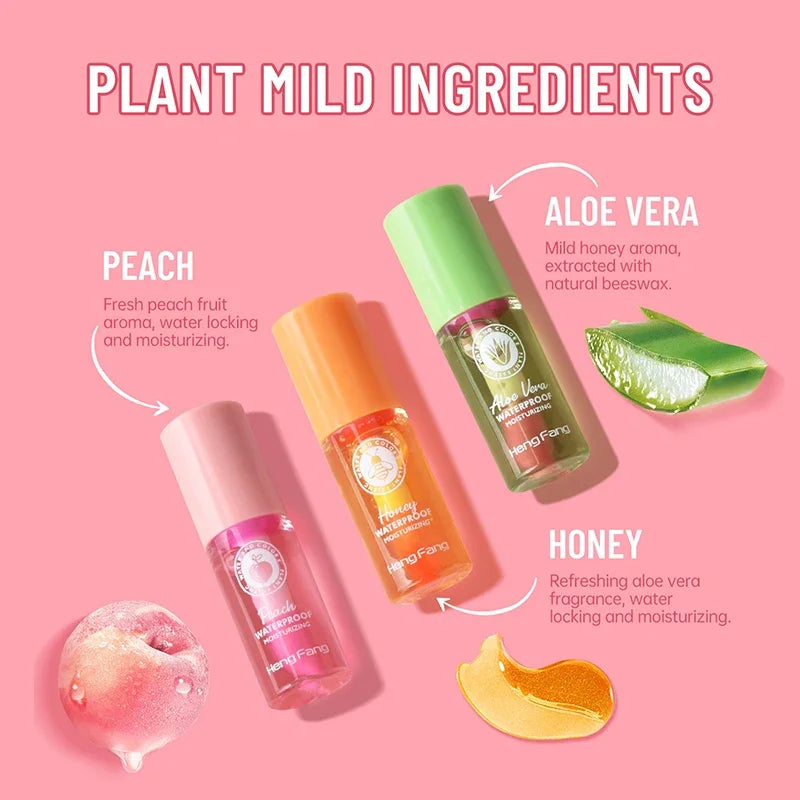 Mini Hydrating Temperature Sensing Lip Balm - Moisturizing, Color Changing, Peach & Aloe Vera - Beauty & Beyond