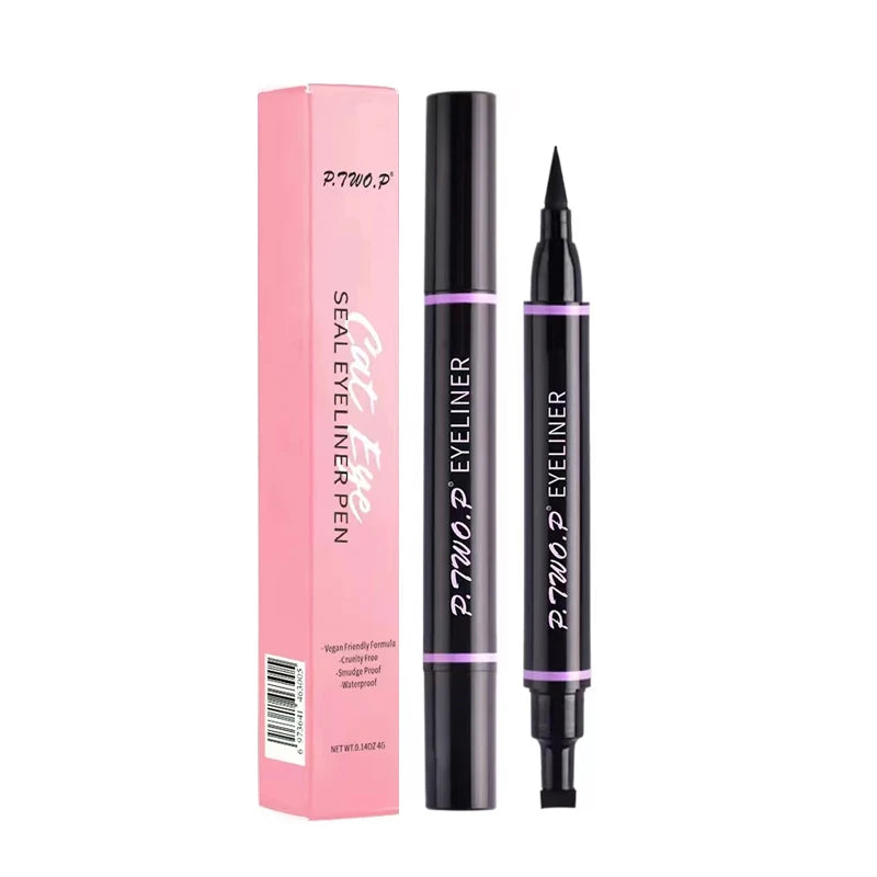 Double Trouble Eyeliner – Stamp & Line! Quick-Dry, Waterproof Magic for Fierce, Flawless Wings All Day Long - Beauty & Beyond