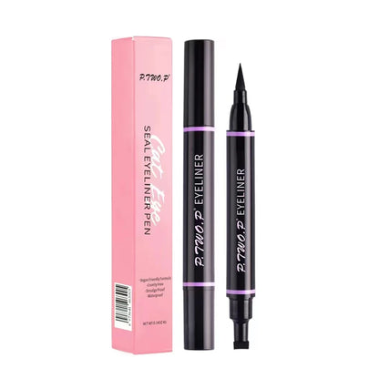 Double Trouble Eyeliner – Stamp & Line! Quick-Dry, Waterproof Magic for Fierce, Flawless Wings All Day Long - Beauty & Beyond