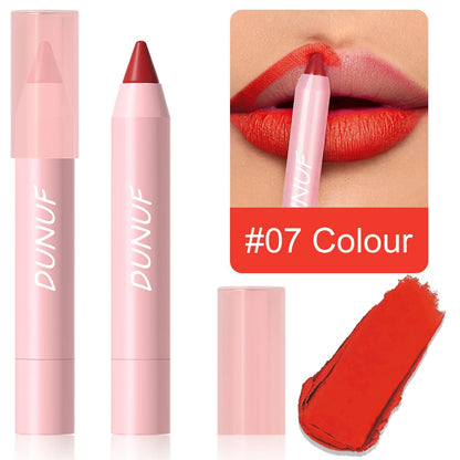 18-Color Lipstick Pencil Set – Waterproof Matte Tint & Lip Contour | Long-Lasting, Non-Stick Lipliner Pens