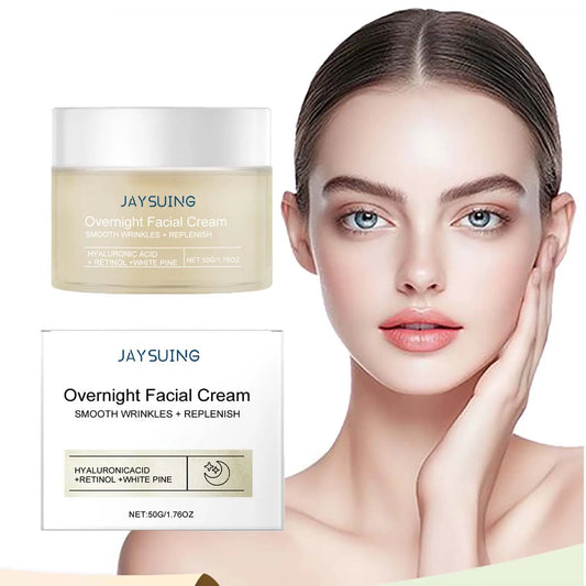 Pine Night Cream – Hydrating, Retinol & Hyaluronic Acid, Brightening & Firming Overnight Moisturizer - Beauty & Beyond