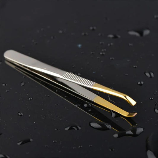 1/5PCS Eyebrow Tweezers - Stainless Steel, Slant Tip, Face Hair Removal Tool