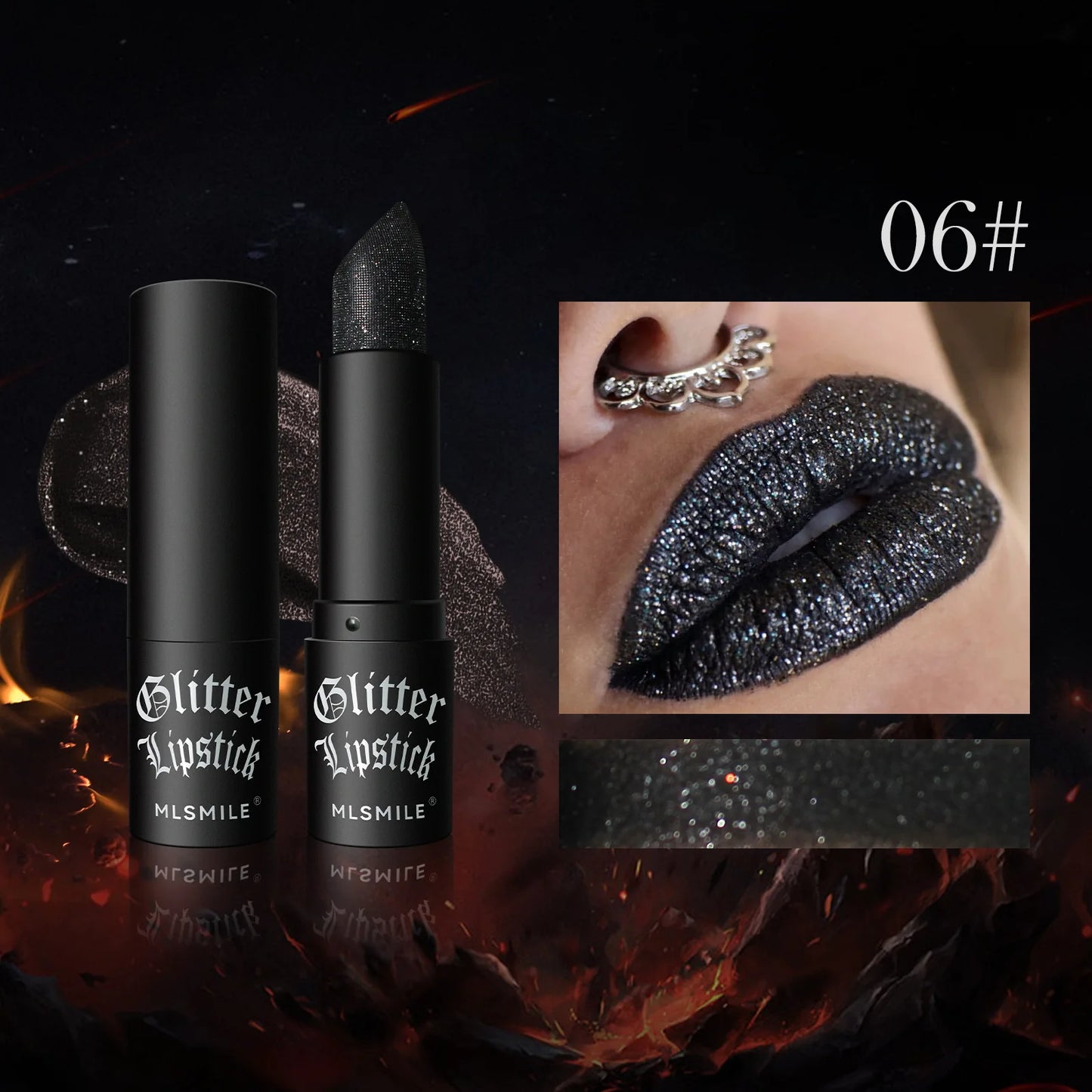 Multi-Color Non-Stick Cup Matte Lipstick – Flash Lasting, Easy Color, Diamond Lipstick for Dark Halloween Look - Beauty & Beyond