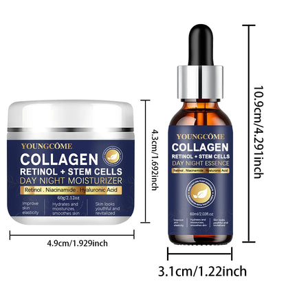 YOUNGCOME Neck & Face Set - Night Cream, Anti-Aging, Retinol, Face Lifting, Collagen Repair - Beauty & Beyond