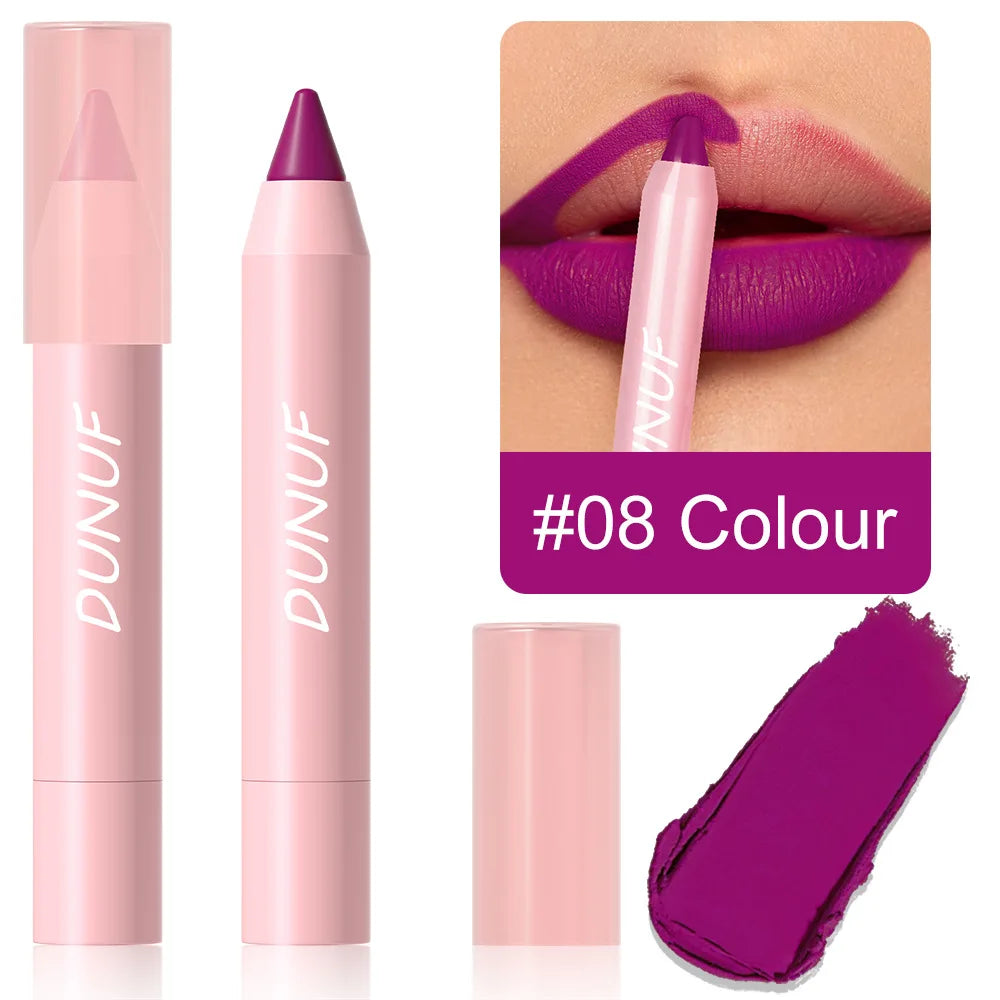 18-Color Lipstick Pencil Set – Waterproof Matte Tint & Lip Contour | Long-Lasting, Non-Stick Lipliner Pens