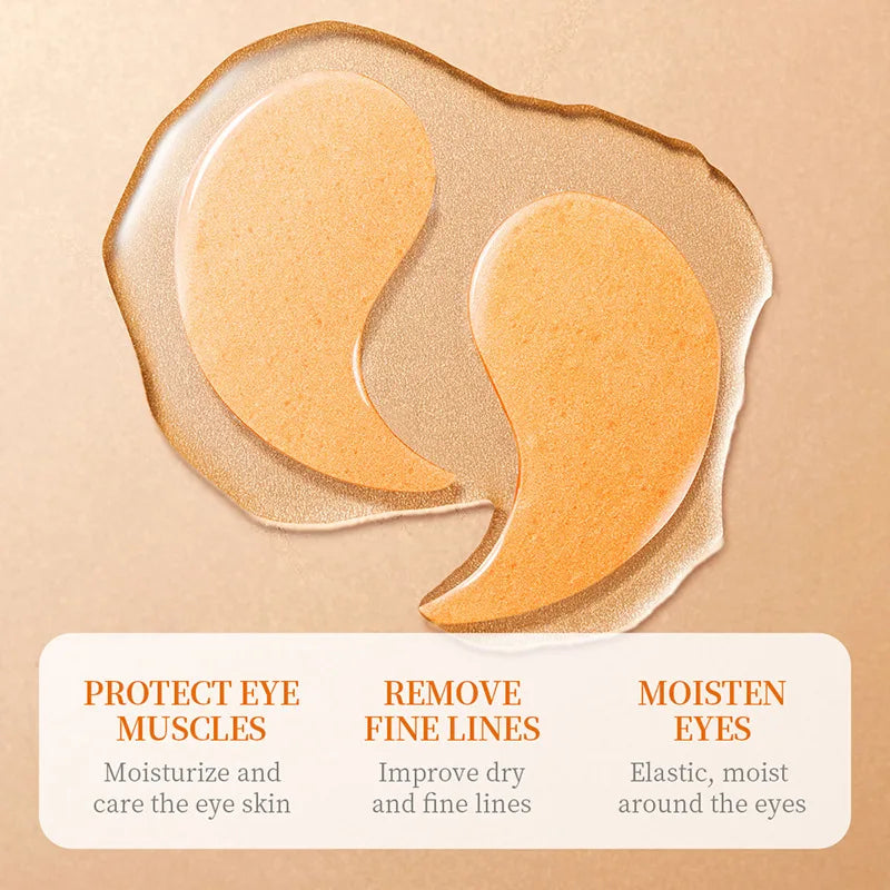 60pcs SADOER Vitamin C Eye Masks – Dark Circles, Eye Bags, Firming & Moisturizing Care - Beauty & Beyond