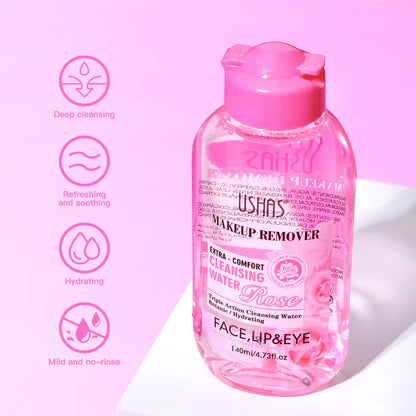 USHAS Makeup Remover Water – Gentle & Moisturizing Facial Cleanser for Sensitive Skin - Beauty & Beyond