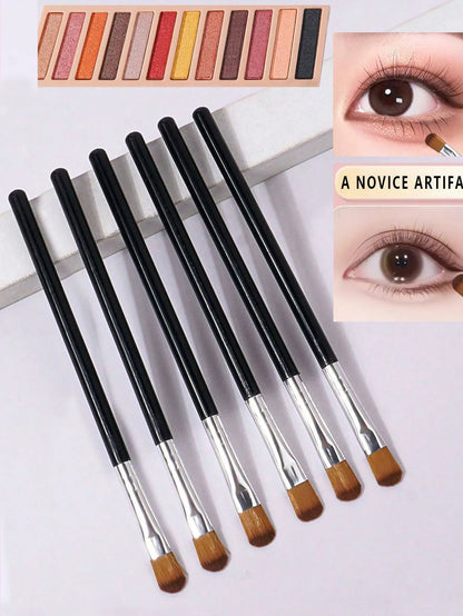 6PCS Premium Latex Double-Sided Eyeshadow Brushes – Single-Head Sponge & Smudge Makeup Tools