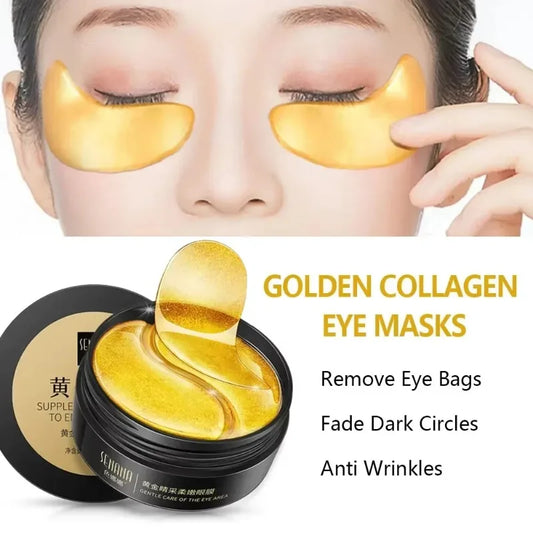 24K Gold Hyaluronic Acid Eye Mask – Dark Circles Removal & Collagen Care - Beauty & Beyond