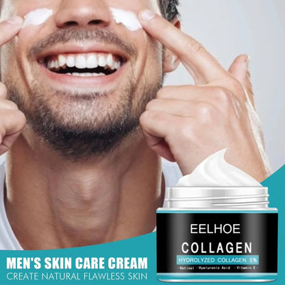 Collagen Face Cream for Men – Wrinkle Smoothing, Firming & Moisturizing | Hyaluronic Acid Whitening