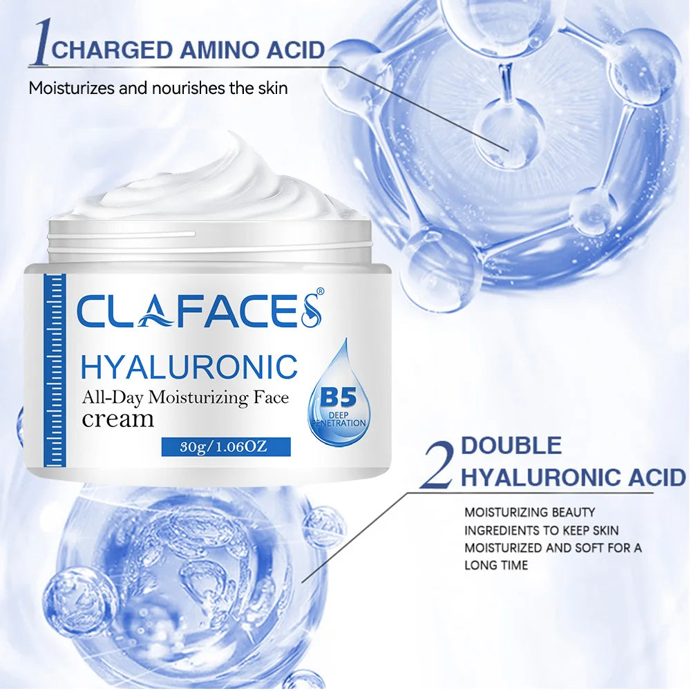 Hyaluronic Acid & Collagen Face Cream – Smooth Wrinkles, Moisturize & Brighten | Night Facial Care