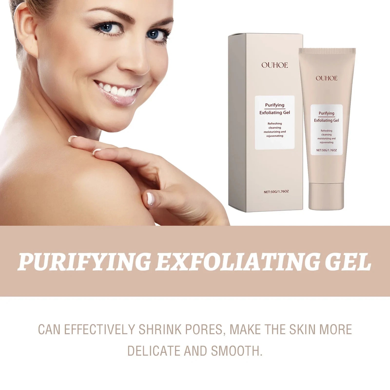 Exfoliating Gel – Pore Shrinking, Dead Skin Removal & Brightening Face Scrub - Beauty & Beyond