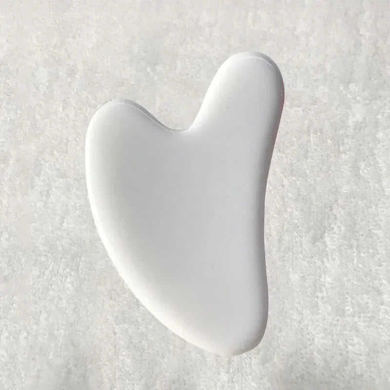 1PC Heart-Shaped Gua Sha Massager - Beeswax Scraper for Face, Spa & Acupuncture Tool - Beauty & Beyond