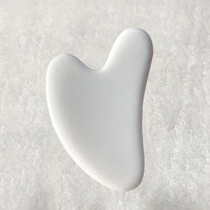1PC Heart-Shaped Gua Sha Massager - Beeswax Scraper for Face, Spa & Acupuncture Tool - Beauty & Beyond