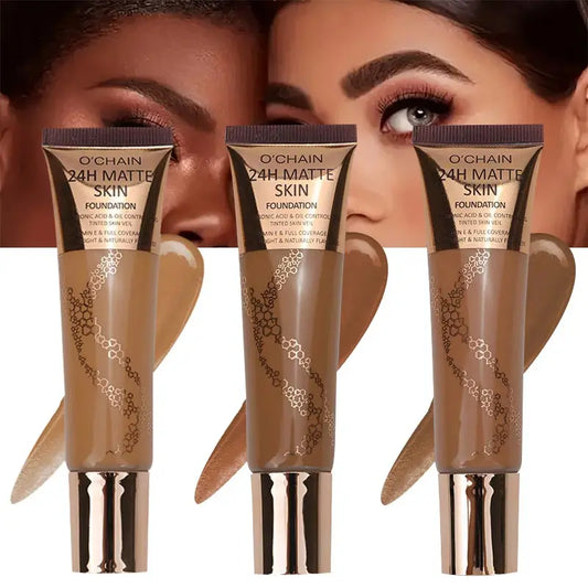 24-Hour Matte Oil Control Foundation - Perfect Coverage, Skin Tone Enhancer, Brightening, Long-Lasting - Beauty & Beyond