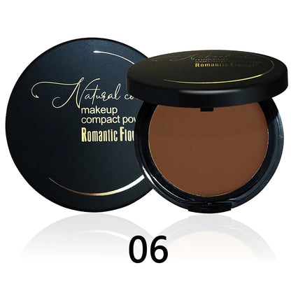 6-Color Matte Pressed Powder – 24H Oil Control, Full Coverage, Waterproof
